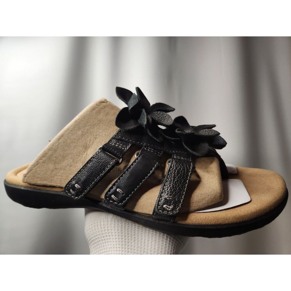 Clarks Elizabelle Mae Sandals Women’s 7 Wide Black Combi